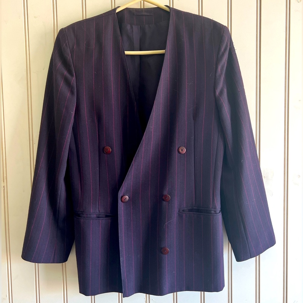Jacques Vert Purple Two Piece Pantsuit Set